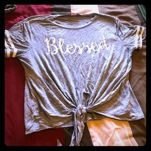 Adorable “Blessed” Crop Top